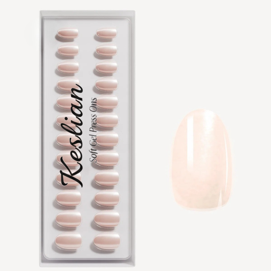 Prosecco Short Round Soft Gel Press Ons