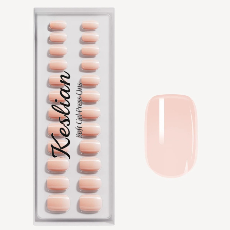 Latte Short Square Soft Gel Press Ons